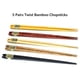 thumbnail image 2 of Palillos en espiral Palillos de madera natural Palillos de diseño trenzado Palillos chinos reutiliza Abanopi Palillos, 2 of 7