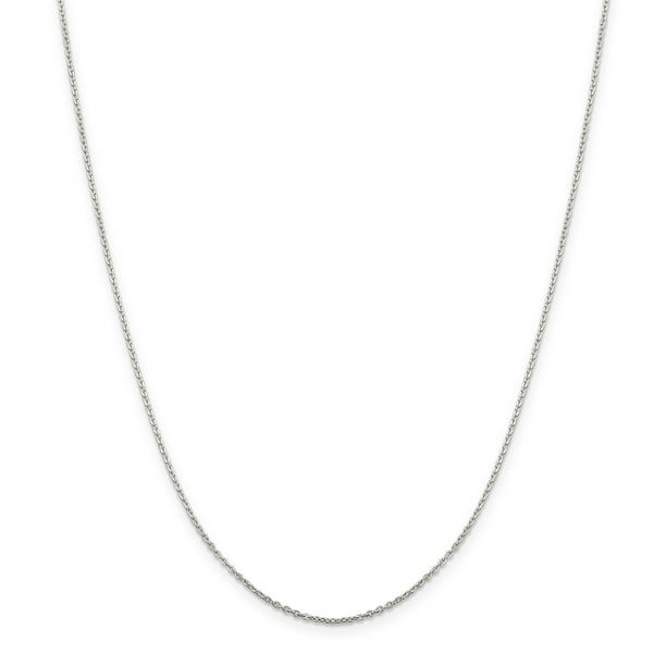 Jewelry Sterling Silver 16in 1.00mm Flat Cable Chain Necklace