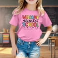 thumbnail image 2 of WEAIXIMIUNG Vêtements pour Adolescentes Chandails en Molleton Tendance Enfant Saison de Rentrée Imprimé Graphique Mignon Col Rond Manches Courtes T-Shirt Décontracté d'Été, 2 of 4