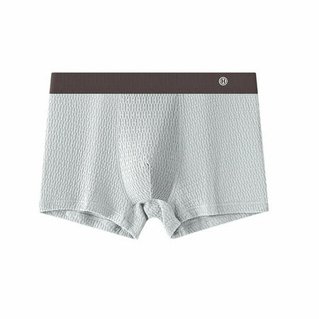 Men s Boxer Briefs Mens M Briefs Brief Mens Underwear Glow in The Dark Underwear Men s Men Underpants Men Fruit with Pouch compatible with Machine Wading Light Gray 2XL