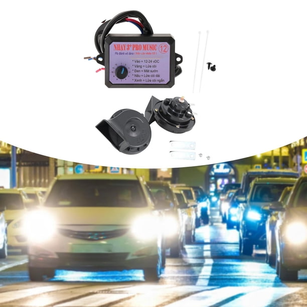 Generic Controlador de bocina de automóvil de 12 V, Unidad de Control de Sonido de Altavoz, Caja de Control de Accesorios para automóviles para Barco, Negro