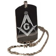 Masonic Mason G Dog Tag Pendant Necklace