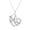Silver, variant on Women Necklace Shiny Rhinestones Inlay Heart Pendant MOM Lettered Elegant Dress-Up Alloy Jewelry Clavicle Chain Party Dress Mom Jewelry Mother's Day Gift Rose Gold