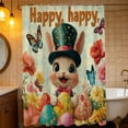 thumbnail image 5 of HuiXinOu Easter Shower Curtain Spring Bunny Pattern Bathroom Decor Washable Polyester Fabric with Hooks for Holiday Home Decor Easter Party Supplies, 5 of 7