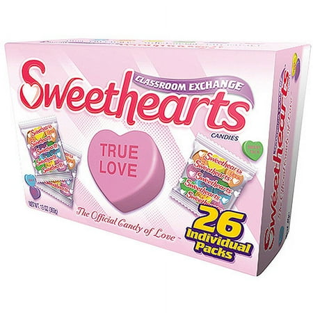 Sweethearts Classroom Exchange Valentine's Conversational Candy, 0.5 Oz., 26 Count