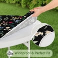 thumbnail image 5 of Pioneer Flower Floral Print Pattern Round Fitted Tablecloth with Elastic Edge,Dining Table Cover Waterproof,Outdoor Round Tablecloth for Camping,Dining,Indoor and Outdoor, 5 of 7