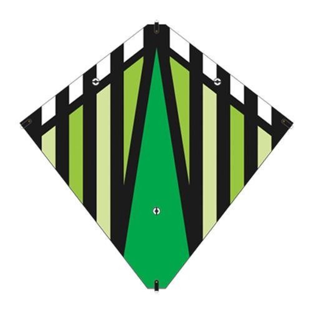 X Kites 30" Green Stunt Diamond Kite with Double Handles & Line