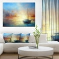 thumbnail image 2 of DESIGN ART Designart "Seascape Pier" Seascape Canvas Print - Blue 20 in. wide x 12 in. high, 2 of 5