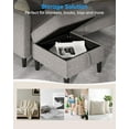 thumbnail image 4 of Juicyme 76" Sectional Sofa with Movable Storage Ottoman, Small L-Shaped Sectional Couches for Living Room/Small Space, Light Grey, 4 of 7