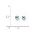 thumbnail image 2 of 14k White Gold Aquamarine Post Earrings, Gem Ctw.0.5, 2 of 2