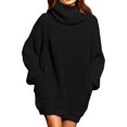 thumbnail image 4 of Vestido De Suéter, Vestido De Suéter De Punto Casual Adornos Agradables A La Piel Líneas Faciales Suave Para Interior Para Mujer ANGGREK Otros, 4 of 6