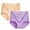 Hot Pink, variant on LYEAA Ladies Underwear Cotton Brief 2 Pack Plus Size High Waisted Cool Breathable Comfort Solid Lace Daily Panties Full Fashionable Women's Underpants Purple 2XL