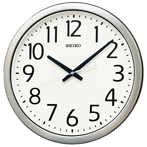 Seiko Clock Wall Clock Analog Moisture-proof and Dust-proof Office Type  Metal Frame KH406S SEIKO 