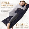 thumbnail image 4 of KLL Copper-Gold Gloss Outline Chrysanthemum Pattern Long Body Pillow Cover,20x60 Body Pillow Cases,Soft Brushed Microfiber Invisible Zipper Design-Pillow core not included, 4 of 7