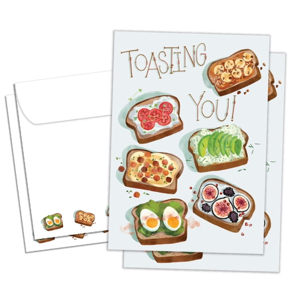 Tree-Free Greetings Graduation Greeting Card 2 Pack, 100% Recycled Paper, 5 x 7, Toasting You (GT60463)