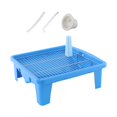 thumbnail image 3 of perfeclan Toilet with Screen Grille, Dog Potty And Drain Pipe for Indoor Porch , Blue, 46.6cmx45.6cmx16cm, 3 of 9