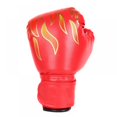 thumbnail image 4 of 1 Pair Kids Children Boxing Gloves Professional Flame Mesh Breathable Pu Leather, 4 of 10