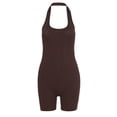 thumbnail image 4 of Yoga Jumpsuits Women Solid Color Bodysuit Backless Sports Jumpsuits Seamless High Waisted Tummy Control Workout Yoga Pants Holiday Versatile, 4 of 6
