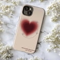 thumbnail image 6 of Starry Heart Beige iPhone Case – Blurred Red Heart with Sparkles & Sweet Quote, Glossy Protective Cover for iPhone 16 15 14 13 12 11 Mini Pro Max, 6 of 6