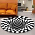 thumbnail image 4 of stanreset Optical Illusion Rug 3D Vortex Optical Illusions Rug Bedside Area Rug 60cm, 4 of 9