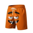 thumbnail image 2 of Yaoyar Mens Beach Shorts Cute Funny Face Summer Swim Trunks Novelty Beachwear Summer Sports Vacation Drawstring Shorts with Pockets, 2 of 5