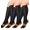 Black Y, variant on 3 Pairs Open Toe Zipper Copper Compression Socks for Women & Men Circulation 15-20 mmHg - Better Blood Flow, Swelling , Best Support for Medical, Running, Nursing
