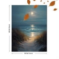 thumbnail image 3 of Qisvanset Moonlit Beach Path Canvas Wall Art 15.75x11.81 Inches, 3 of 8