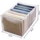 thumbnail image 2 of Compartment Organizer Box Wardrobe For Clothes Drawer, Divider Box Leggings Storage Box, White, Length 36cm Width 25cm Height 20cm, 2 of 3