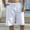 White, variant on Xihbxyly Men Shorts Fashion Solid Color Drawstring Shorts with Pockets Leisure Loose Fit Comfort Waist Beach Shorts