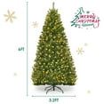 thumbnail image 3 of Gymax 6FT Pre-Lit Christmas Tree Hinged Artificial Tree w/ Metal Stand LED Lights, 3 of 10