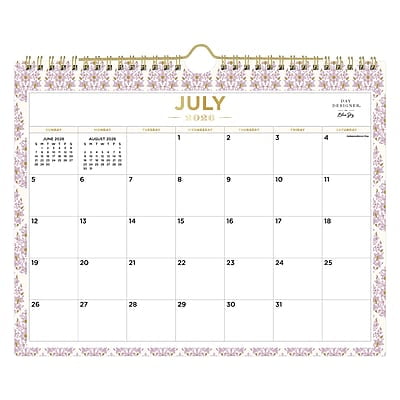 2026-2027 Blue Sky Day Designer Kerridge Lilac 8.75" x 11" Academic Monthly Wall Calendar (158181)