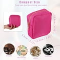 thumbnail image 2 of Bolsa de maquillaje mini de nylon Unique Bargains, bolsa de almacenamiento impermeable para viajes, monedero, organizador de servilletas, rojo rosa, 2 of 7