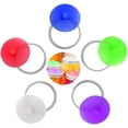 thumbnail image 4 of 5pcs Mason Fermenter Cap Premium Silicone Top Pickle Waterless Airlock Fermentation Lids Wide Mouth Pipes For Jar Silicone Included Metal Rings（ Multicolor） (5 Pcs Silicone Fermenting Lids), 4 of 6