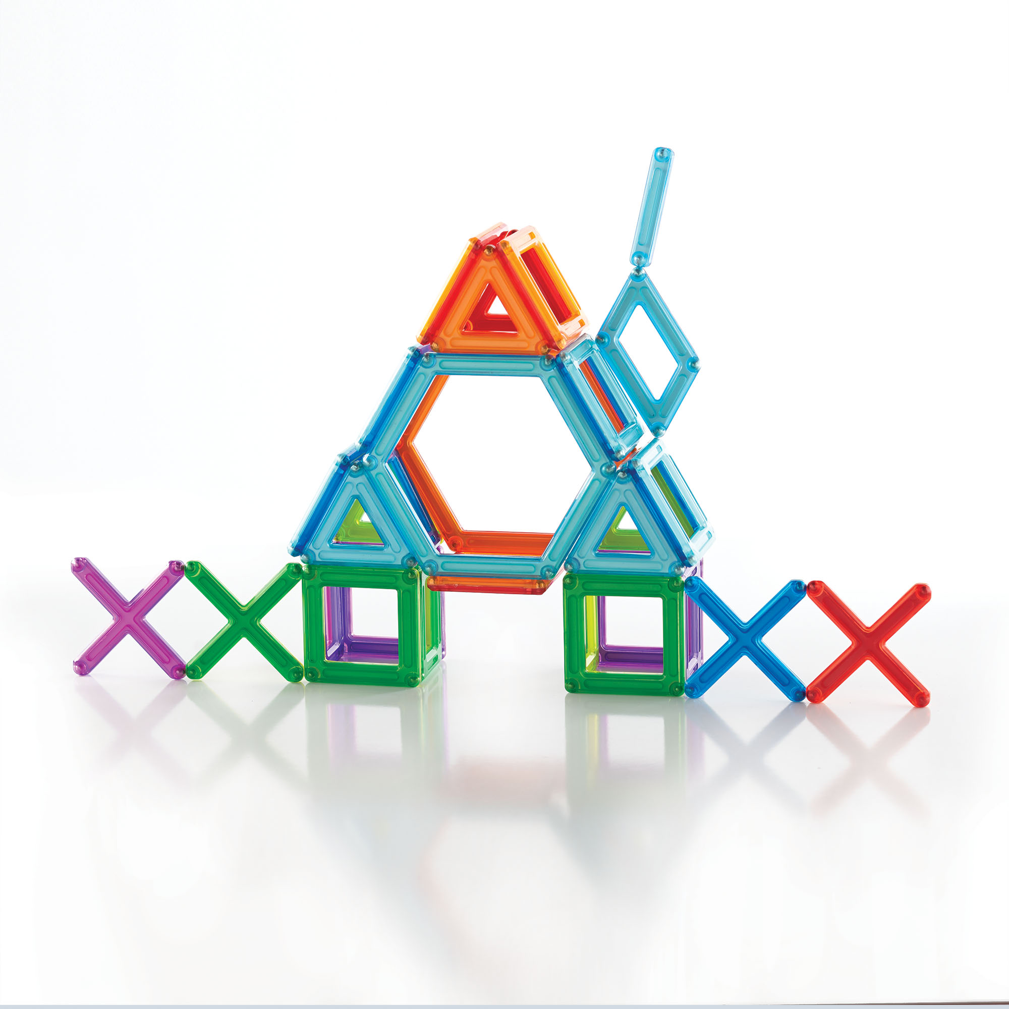 Guidecraft PowerClix Frames Magnetic Building Blocks Set - 48