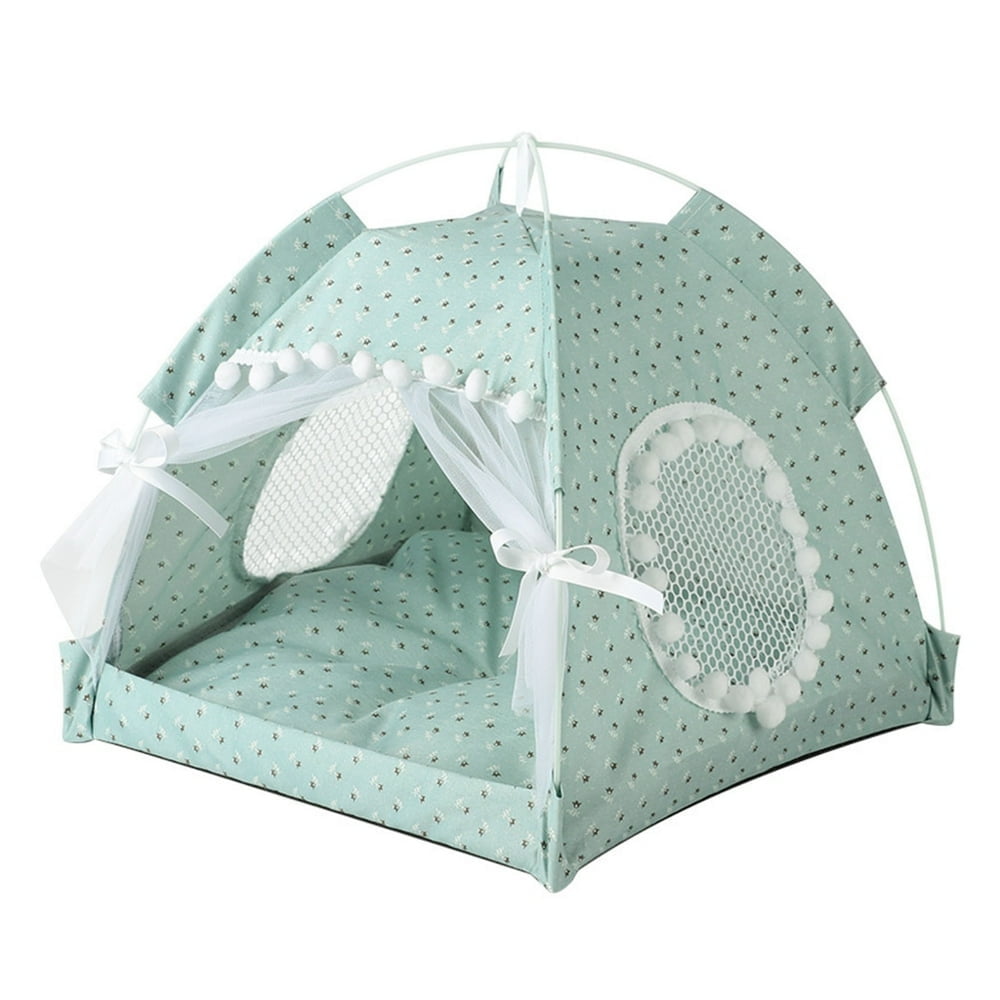 Dsseng Foldable Cute Pet Dogs Tent Portable Outdoor Indoor Tent for Cat Puppy Kennel