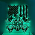 thumbnail image 3 of Handmadetneonsign US Flag Firefighter Metal Wall Art Light, Firefighter Metal Sign Wall Decor, Firefighter Home Metal Decor, 3 of 5