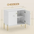 thumbnail image 2 of Buffet Moderne Blanc avec Portes Cannelées et Tablette Ajustable - Buffet de 31,5 Pouces pour Salle à Manger, Salon, Rangement d'Entrée, 2 of 7