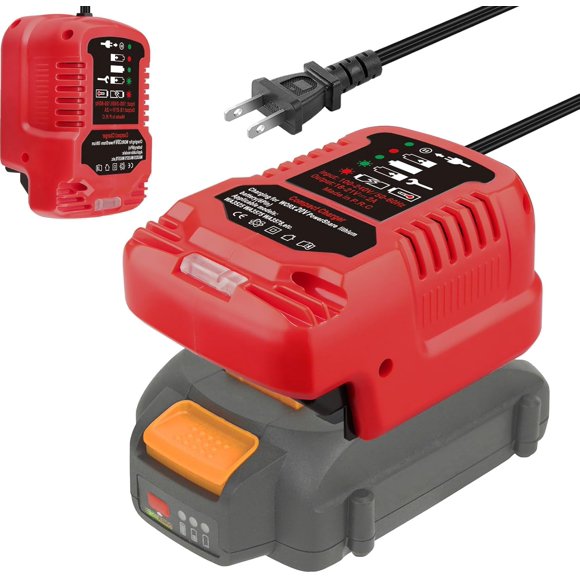 Fast Charger Replacement for Worx 18V/20V Battery Charger Compatible with Worx 18V/20V Lithium Battery WA3578 WA3525 WA3520 WA3575 WA3512 WA3770 WA3881 WA3742 Series Power Tools Battery