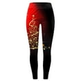 thumbnail image 5 of Rovga Workout Leggings For Women High Waist Tight Multicolor Cartoon Printed Pants Skinny Running Xmas Santa Party Snowman Leggings Relax Fit Daily Wear Black S, 5 of 5