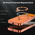 thumbnail image 7 of JETeacka Magnetic Case for iPhone 14 Pro Max with Stand MagSafe Compatible Camera Protection Military Drop Protection Not Yellowing Slim Cover, Orange, 7 of 7