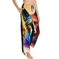 thumbnail image 6 of Salouo Colorful Art Dog Print Women's Pajama Pants Casual Loose Sweatpants PJs Flowy Pants Drawstring Palazzo for Women Wide Leg Pants Lounge Pajama -X-Large, 6 of 8