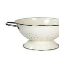 thumbnail image 5 of Enamel Colander Strainer Bowl Plates, Vintage Self-draining Fruit Dishes Enamelware with Stainless Steel Handles for Fruits Home Kitchen Decoration Large White, 5 of 6