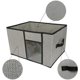 thumbnail image 5 of Caja de almacenamiento de tela con tapa, 2 asas y ventana transparente, caja de cubo de cesta de almacenamiento plegable lavable, 1 paquete Vhermosa CZBG-ST55-4, 5 of 5