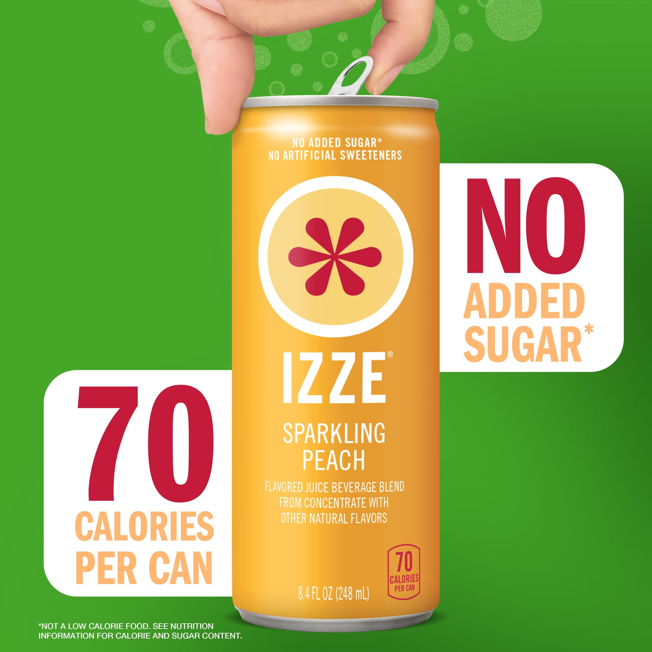 IZZE Sparkling Peach Juice Beverage 8.4 Fl Oz Can - Walmart.com