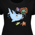thumbnail image 4 of Inktastic Teacher Shark with School of Fish Women's Plus Size T-Shirt, 4 of 5