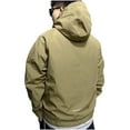 thumbnail image 2 of APEXFWDT Men's Streetwear Anorak Jacket Sweatshirt Button Front Hooded Windbreaker Adjustable Cuffs + Hidden Phone Pocket, 2 of 4