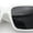 White - Black, variant on Womens Thick Temple Square Rectangle Sleek Plastic Clean Sunglasses All Black
