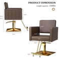 thumbnail image 2 of UBesGoo 360° Swivel Barber Chair with Reclining Back, T-shaped Footrest, Dark Brown, 2 of 8
