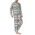 thumbnail image 2 of Sikiie Funny Transport Mens Pajama Set, Soft Warm Long Sleeve Sleepwear, Cozy Button-Down Pjs for Men-Medium, 2 of 7