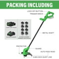 thumbnail image 6 of Battery Powered String Trimmer 10 Inch with 2.0Ah Battery Lightweight Edger  Wacker for Lawn Care, 6 of 8